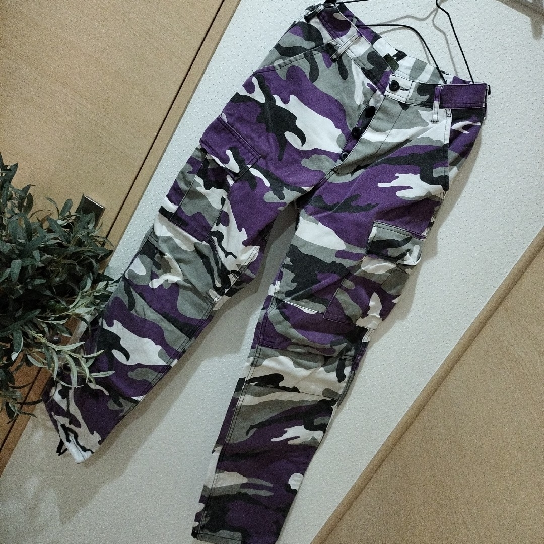 MILITARY - 古着 メンズ ミニタリー 紫 迷彩柄 カモフラ MILITARY - 古着 メンズ ミニタリー 紫 迷彩柄 カモフラ