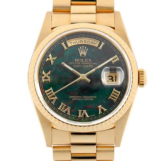 ロレックス(ROLEX)のロレックス デイデイト 18238 ブラッドストーン ローマ W番 メンズ 中古 腕時計(腕時計(アナログ))