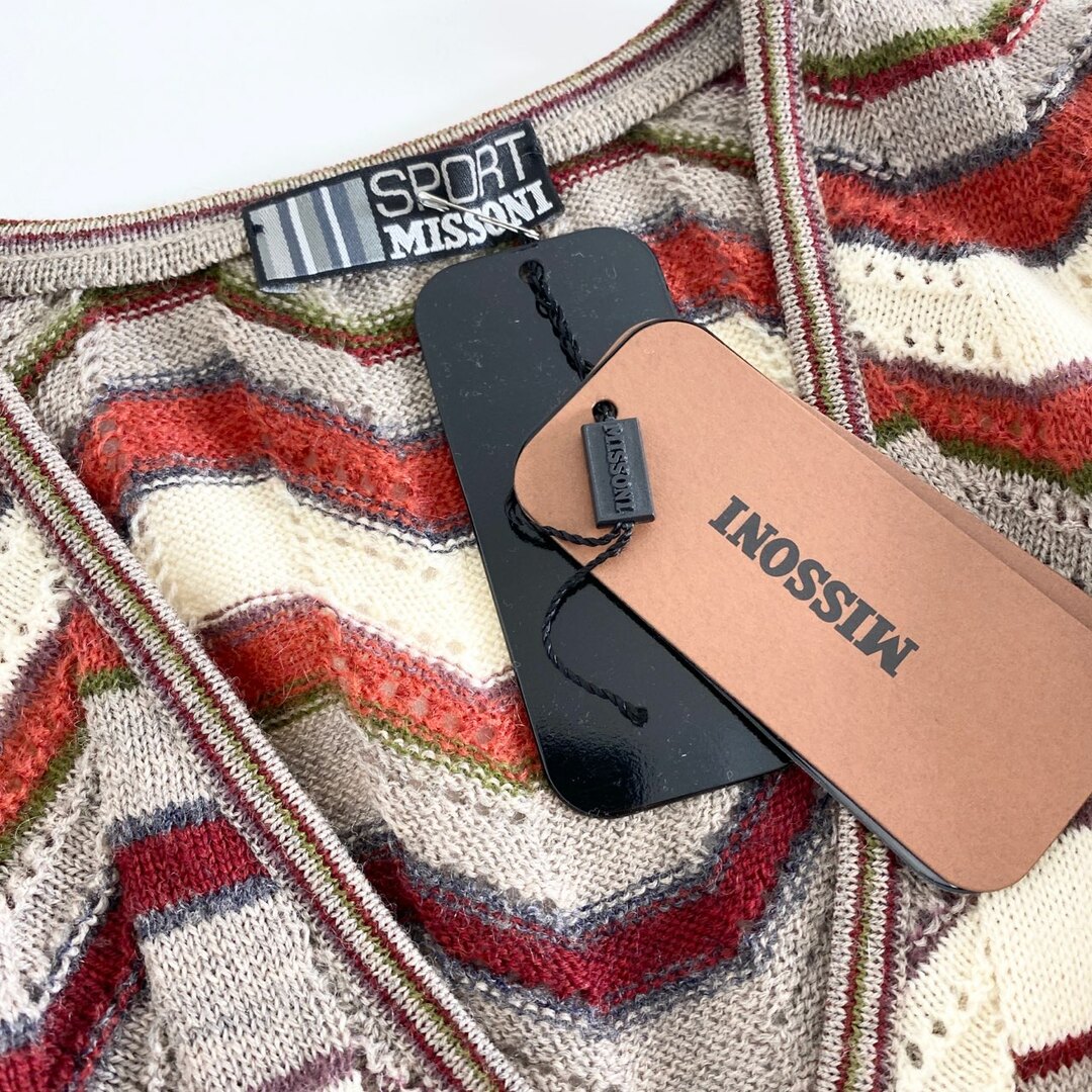 MISSONI(ミッソーニ)の52A12 《美品》 SPORT MISSONI スポーツ ミッソーニ セットアップ ニットカーディガン スカート 44 マルチカラー SETUP タグ付き レディースのレディース その他(セット/コーデ)の商品写真