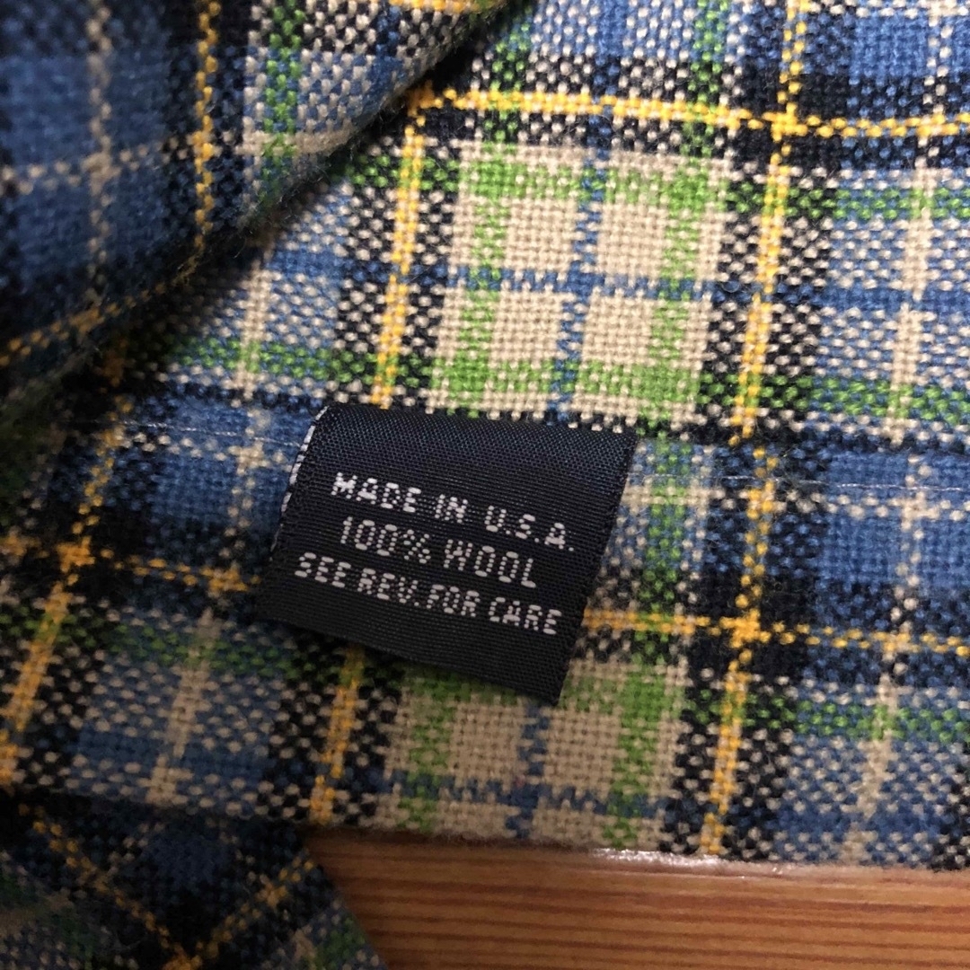FUBU(フブ)のFUBU  フブ チェック柄 長袖ウールシャツ Lサイズ ワンポイントロゴ刺繍 メンズのトップス(シャツ)の商品写真