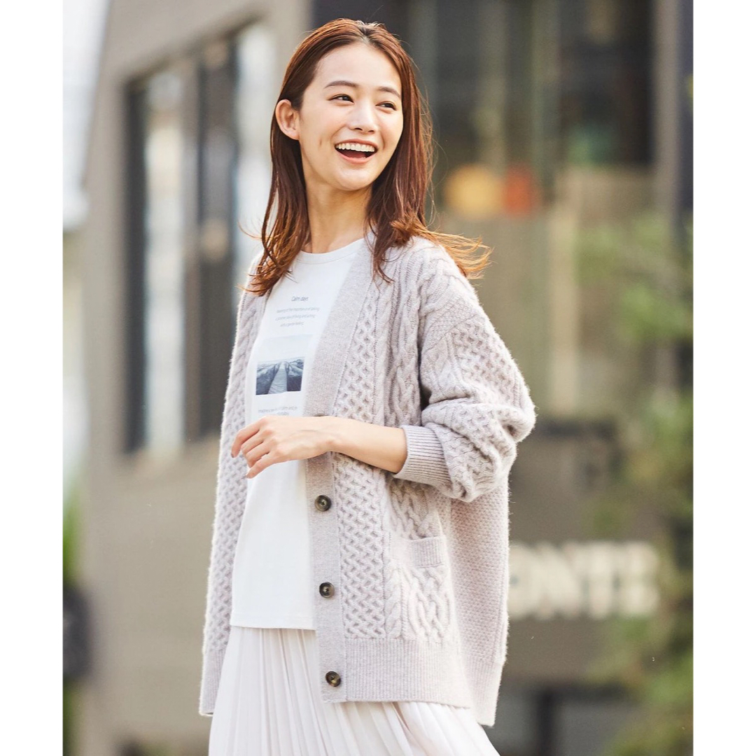 J.PRESS LADIES - J.PRESS LADIES アランパターンボニー カーディガン