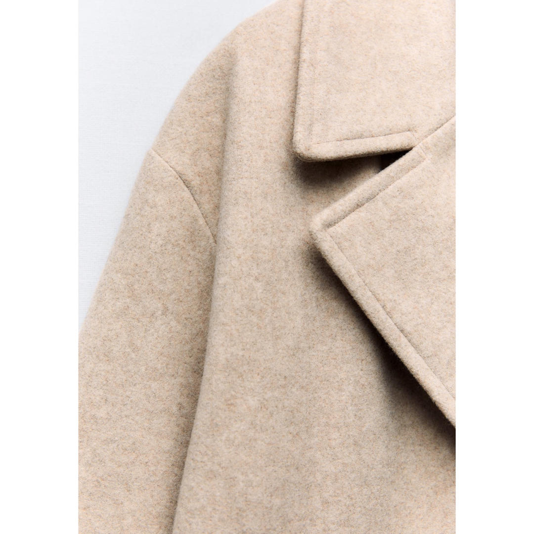 ZARA(ザラ)の【試着のみ】ZARA オーバーサイズ ソフトコート XXSサイズ レディースのジャケット/アウター(ロングコート)の商品写真