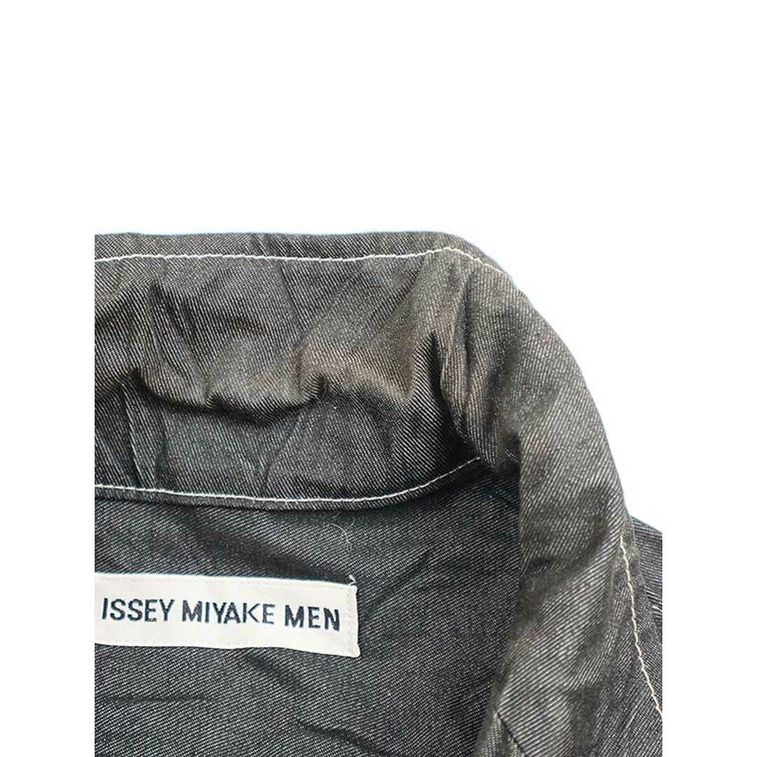 ISSEY MIYAKE(イッセイミヤケ)のISSEY MIYAKE MEN イッセイミヤケ メン 皺加工 4Bデニムジャケット インディゴ 3 メンズのジャケット/アウター(テーラードジャケット)の商品写真