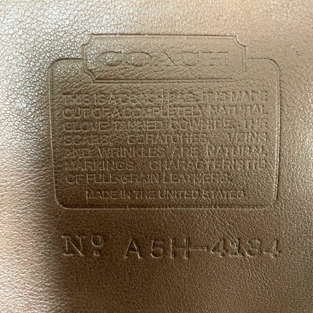 COACH(コーチ)の希少80's COACH USA製 本革 レザーリュック 茶 A5H-4134 レディースのバッグ(リュック/バックパック)の商品写真