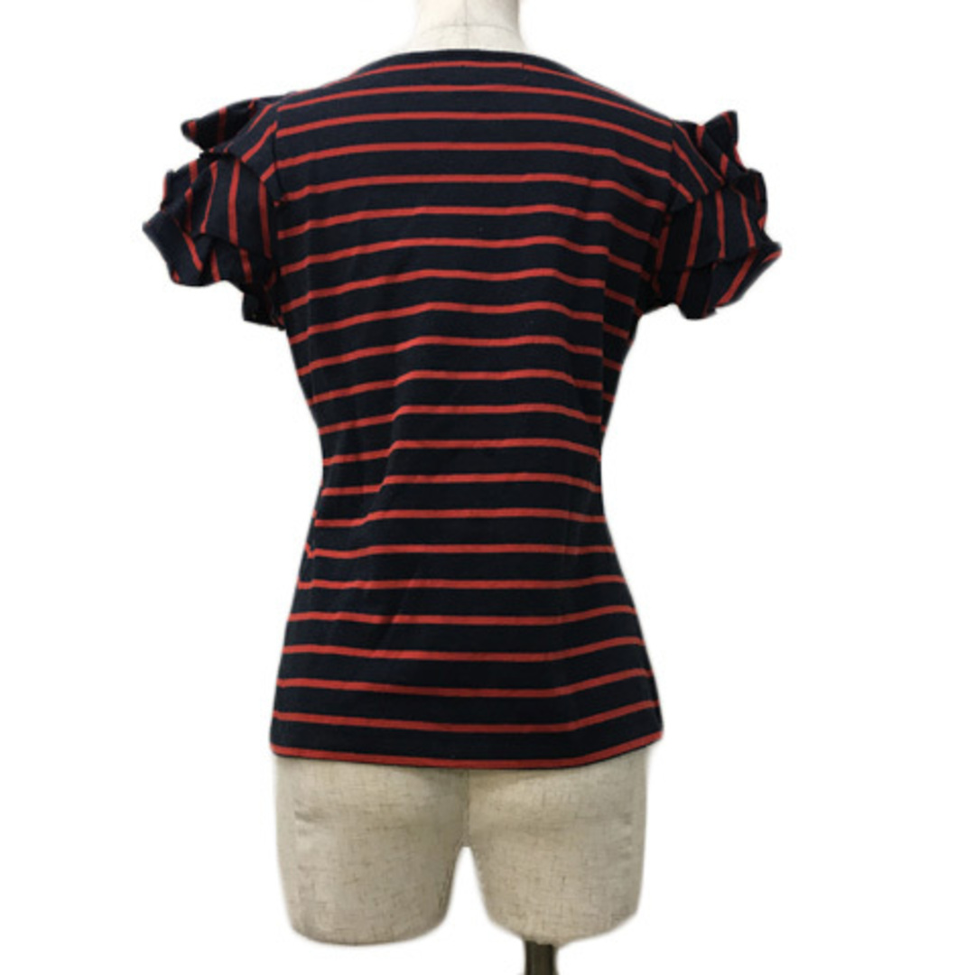 Ray BEAMS(レイビームス)のレイビームス カットソー Tシャツ ティアード ボーダー 半袖 紺 赤 レディースのトップス(カットソー(半袖/袖なし))の商品写真