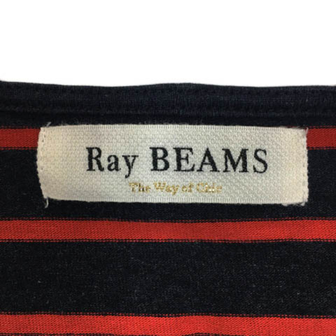 Ray BEAMS(レイビームス)のレイビームス カットソー Tシャツ ティアード ボーダー 半袖 紺 赤 レディースのトップス(カットソー(半袖/袖なし))の商品写真