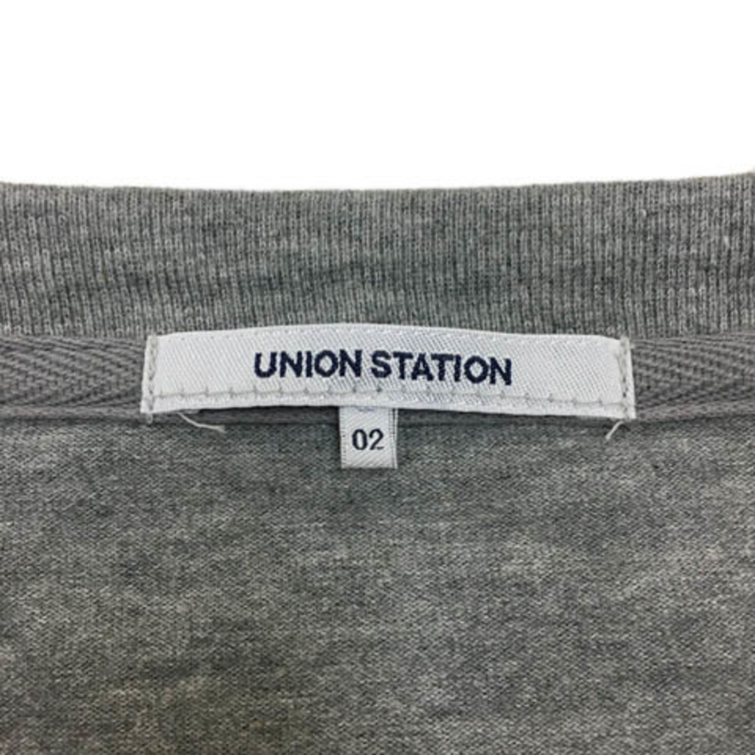 UNION STATION(ユニオンステーション)のユニオンステーション カーディガン Vネック チェック 長袖 02 グレー 青 メンズのトップス(カーディガン)の商品写真