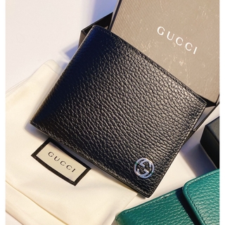グッチ(Gucci)のメンズ 2つ折り財布 ブラック(折り財布)