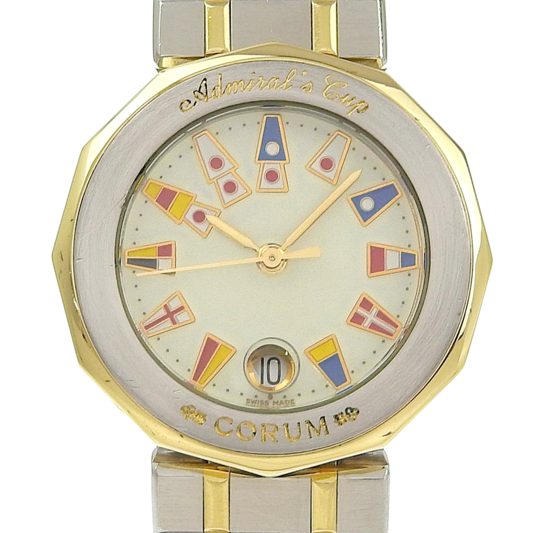 CORUM(コルム)の【CORUM】コルム アドミラルズカップ コンビ 39.610.21V52 ステンレススチール シルバー/ゴールド クオーツ アナログ表示 レディース アイボリー文字盤 腕時計 レディースのファッション小物(腕時計)の商品写真