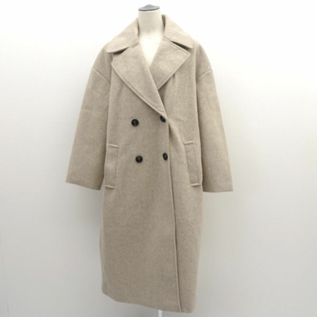ZARA / ザラ ◇オーバーサイズコート/ダブル/ベージュ/サイズS ZARA / ザラ ◇オーバーサイズコート/ダブル/ベージュ/サイズS