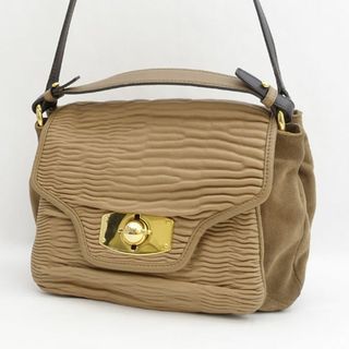 フルラ(Furla)のFURLA / フルラ ◆2WAYハンドバッグ/ショルダーバッグ/スウェード×レザー/ブラウン 【バッグ/バック/BAG/鞄/カバン】 レディースファッション【中古】 [0220476487](その他)