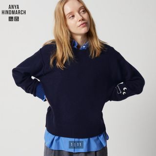 アニヤハインドマーチ(ANYA HINDMARCH)の新品未使用タグ付 UNIQLO アニヤハインドマーチ セーター Lサイズ(ニット/セーター)