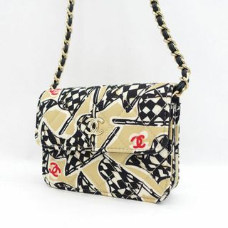 シャネル(CHANEL)のCHANEL / シャネル ◆イヤーエンドギフト チェッカーフラッグプリント ミニマト チェーンショルダー ランダムシリアル 【バッグ/バック/BAG/鞄/カバン】 ブランド【中古】 [0220477571](ショルダーバッグ)