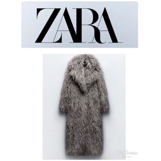 ザラ(ZARA)の交渉可ZARA 入手困難エコファーロングコートグレー(毛皮/ファーコート)