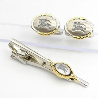 バーバリー(BURBERRY)のBURBERRY / バーバリー ■ネクタイピン カフス カフリンクス セット ゴールドカラー シルバーカラー 【アクセサリー】 ブランド【中古】 [0990012743](カフリンクス)