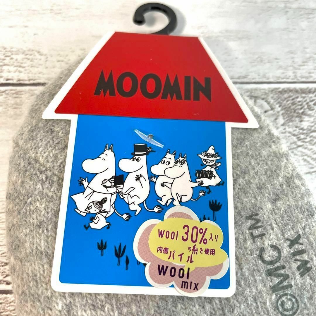 MOOMIN(ムーミン)のルームソックス MOOMIN ミィ　フラワー　パイル　グレー　新品未使用 エンタメ/ホビーのおもちゃ/ぬいぐるみ(キャラクターグッズ)の商品写真