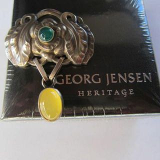 ジョージジェンセン(Georg Jensen)の【未開封/新品】ジョージ・ジェンセン 2008 イエロー＆グリーンアゲイト付き (ブローチ/コサージュ)