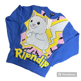 リップンディップ(RIPNDIP)の【未使用・タグ付き】RIPNDIP  ニット　セーター　ピカチュウ　パロディ　M(ニット/セーター)