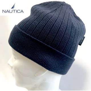 ノーティカ(NAUTICA)の【美品】90’sヴィンテージNAUTICAノーティカ日本製ロゴリブニットキャップ(ニット帽/ビーニー)