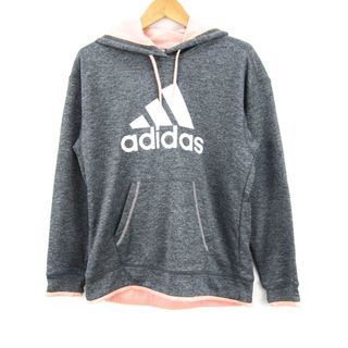 アディダス(adidas)のアディダス パーカー 長袖 ロゴ スウェット スエット スポーツウエア トップス レディース Mサイズ グレー adidas(パーカー)