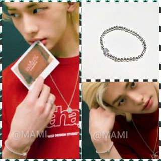 ストレイキッズ(Stray Kids)の💗スクエアボールチェーンブレスレット💗straykids ヒョンジン ジニ(ブレスレット/バングル)