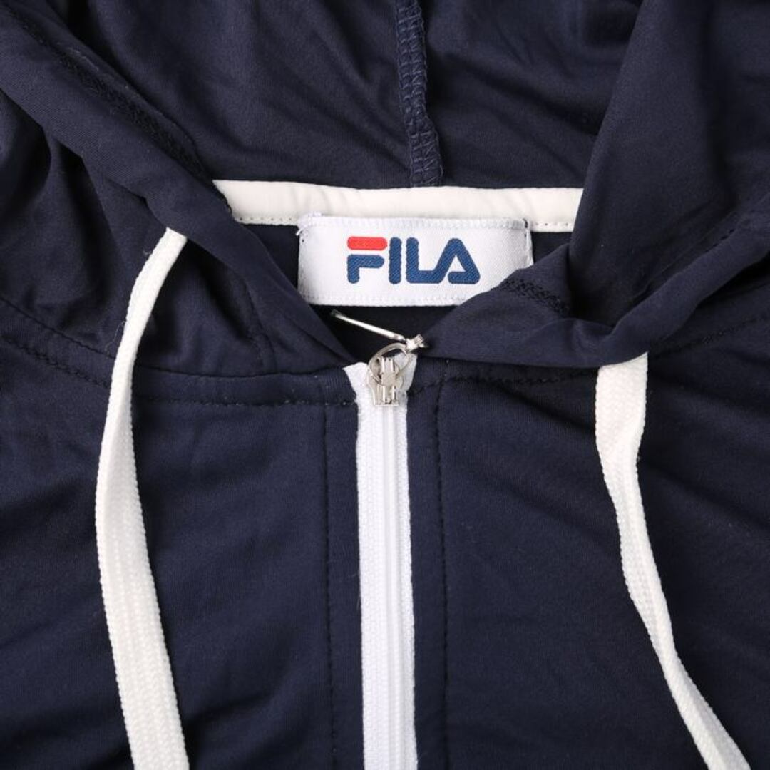 FILA(フィラ)のフィラ ジップアップパーカー サムホール 大きいサイズ スポーツウエア トップス レディース LLサイズ ネイビー FILA レディースのトップス(パーカー)の商品写真