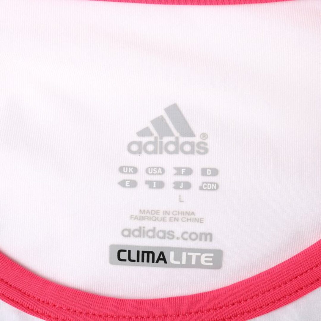 adidas(アディダス)のアディダス Tシャツ 長袖 クライマライト ストレッチ スポーツウエア トップス レディース Lサイズ ホワイト adidas レディースのトップス(Tシャツ(長袖/七分))の商品写真