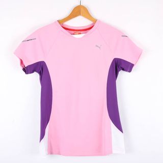 プーマ(PUMA)のプーマ 半袖 Tシャツ 練習着 スポーツウエア トップス レディース Lサイズ ピンク PUMA(Tシャツ(半袖/袖なし))