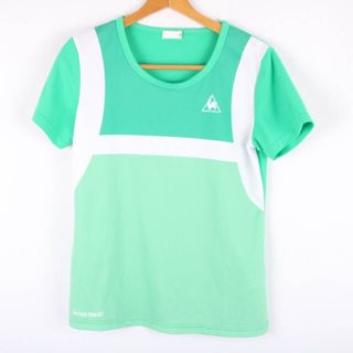 ルコックスポルティフ(le coq sportif)のルコックスポルティフ Tシャツ 半袖 メッシュ 大きいサイズ スポーツウエア トップス レディース Oサイズ グリーン le coq sportif(Tシャツ(半袖/袖なし))