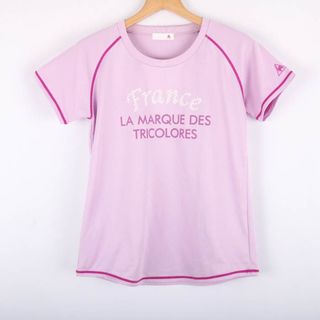 ルコックスポルティフ(le coq sportif)のルコックスポルティフ Tシャツ 半袖 練習着 スポーツウエア トップス レディース Lサイズ パープル le coq sportif(Tシャツ(半袖/袖なし))