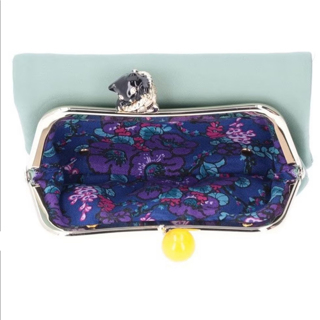 幸運ねこ☆ミント縁起猫ちゃんのアナスイ二つ折り財布☆ANNA SUI 幸運ねこ☆ミント縁起猫ちゃんのアナスイ二つ折り財布☆ANNA SUI