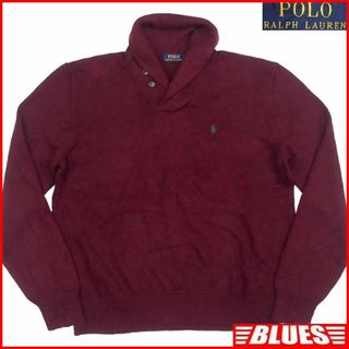 ポロラルフローレン(POLO RALPH LAUREN)のラルフローレン セーター ニット XL 古着 メンズ 赤 えんじ TY2887(ニット/セーター)