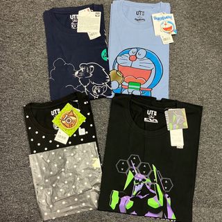 ユニクロ(UNIQLO)の【K4959】未使用 ユニクロ Tシャツ4枚セット ドラえもん モンハン エヴァ(Tシャツ/カットソー(半袖/袖なし))