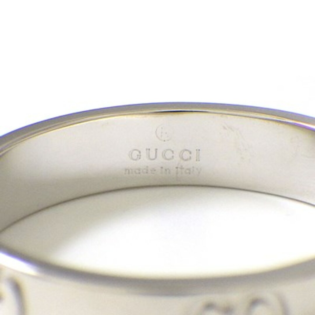 Gucci(グッチ)のグッチ GUCCI リング アイコン スリム 660070 J8502 9000 GG ロゴ K18WG 14.5号 / #15 【中古】 レディースのアクセサリー(リング(指輪))の商品写真