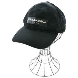 ドルチェアンドガッバーナ(DOLCE&GABBANA)のDOLCE&GABBANA ドルチェアンドガッバーナ キャップ 58 黒 【古着】【中古】(キャップ)