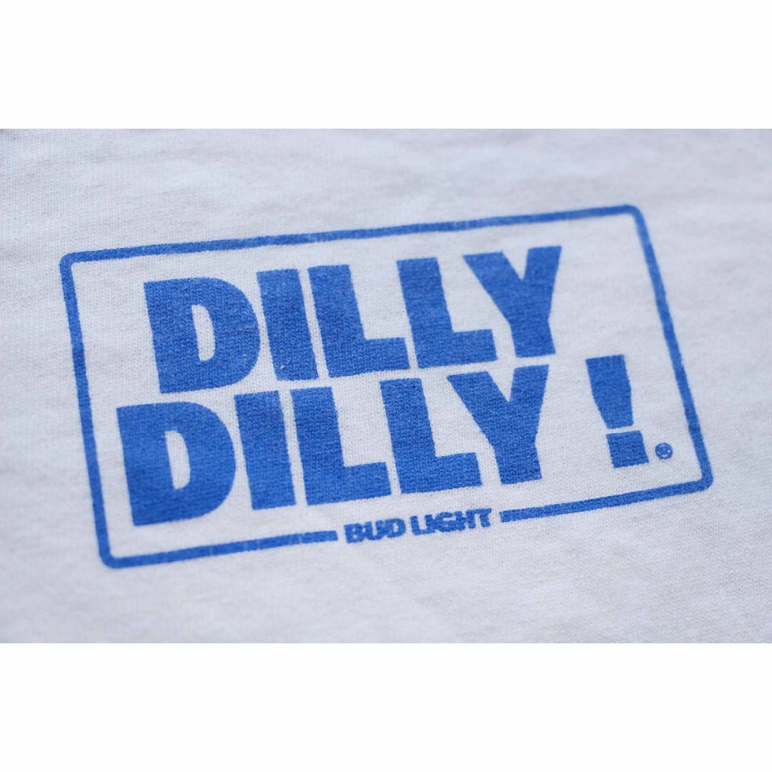 DELTA(デルタ)の00s DILLY DILLY! BUD LIGHTバドライト コットンTシャツ 白 L★Budweiserバドワイザー ビール Beer ロゴ 企業 コマーシャル オールド メンズのトップス(Tシャツ/カットソー(半袖/袖なし))の商品写真