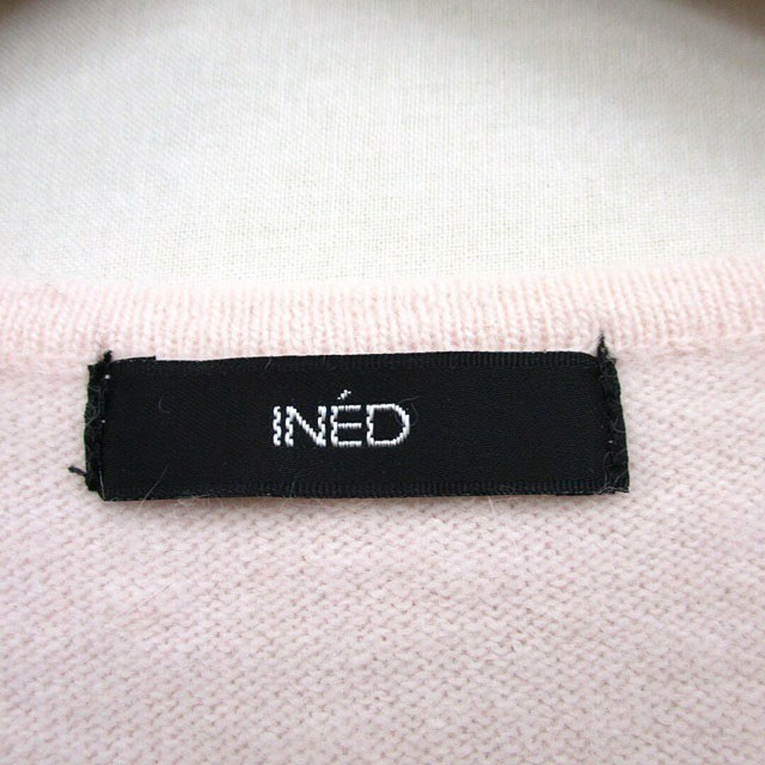 INED(イネド)のイネド ニット セーター 半袖 サマーニット Uネック ウール シンプル 9 レディースのトップス(ニット/セーター)の商品写真