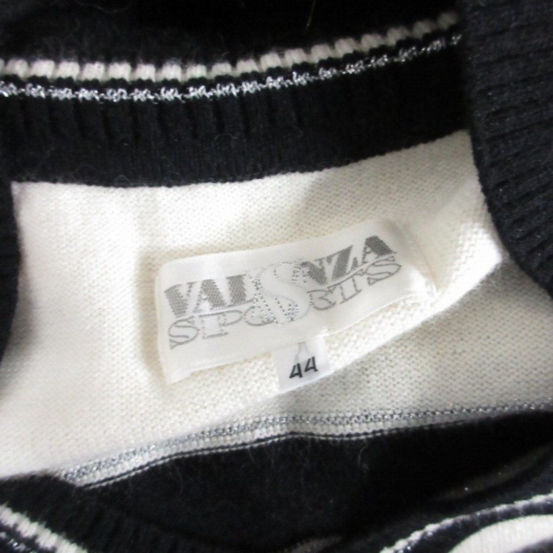 other(アザー)のバレンザスポーツ ボーダーニット セーター 長袖 黒 白 約L-XL STK レディースのトップス(ニット/セーター)の商品写真