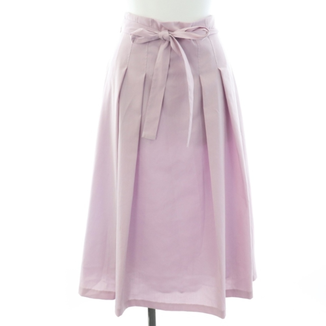ANAYI(アナイ)のアナイ フレアスカート ロング タック バックファスナー 麻 リネン混 紫 レディースのスカート(ロングスカート)の商品写真