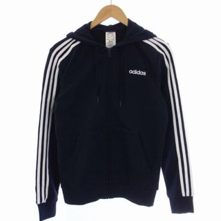 アディダス(adidas)のadidas M CORE 3ストライプス フルジップパーカー S 紺 白(パーカー)