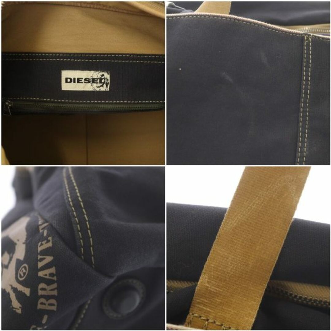 DIESEL(ディーゼル)のDIESEL ボストンバッグ 旅行かばん 大きめバッグ キャンバス 紺 ベージュ メンズのバッグ(ボストンバッグ)の商品写真