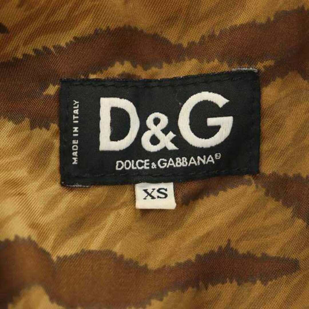 D&G(ディーアンドジー)のドルチェ&ガッバーナ デニムジャケット ジージャン Gジャン レザーロゴ XS レディースのジャケット/アウター(Gジャン/デニムジャケット)の商品写真