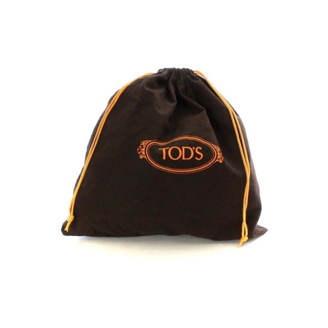 TOD'S(トッズ)のトッズ ゴンミーニ ミニ ロゴチェーン ハンドバッグ ショルダーバッグ 白 茶色 レディースのバッグ(ハンドバッグ)の商品写真