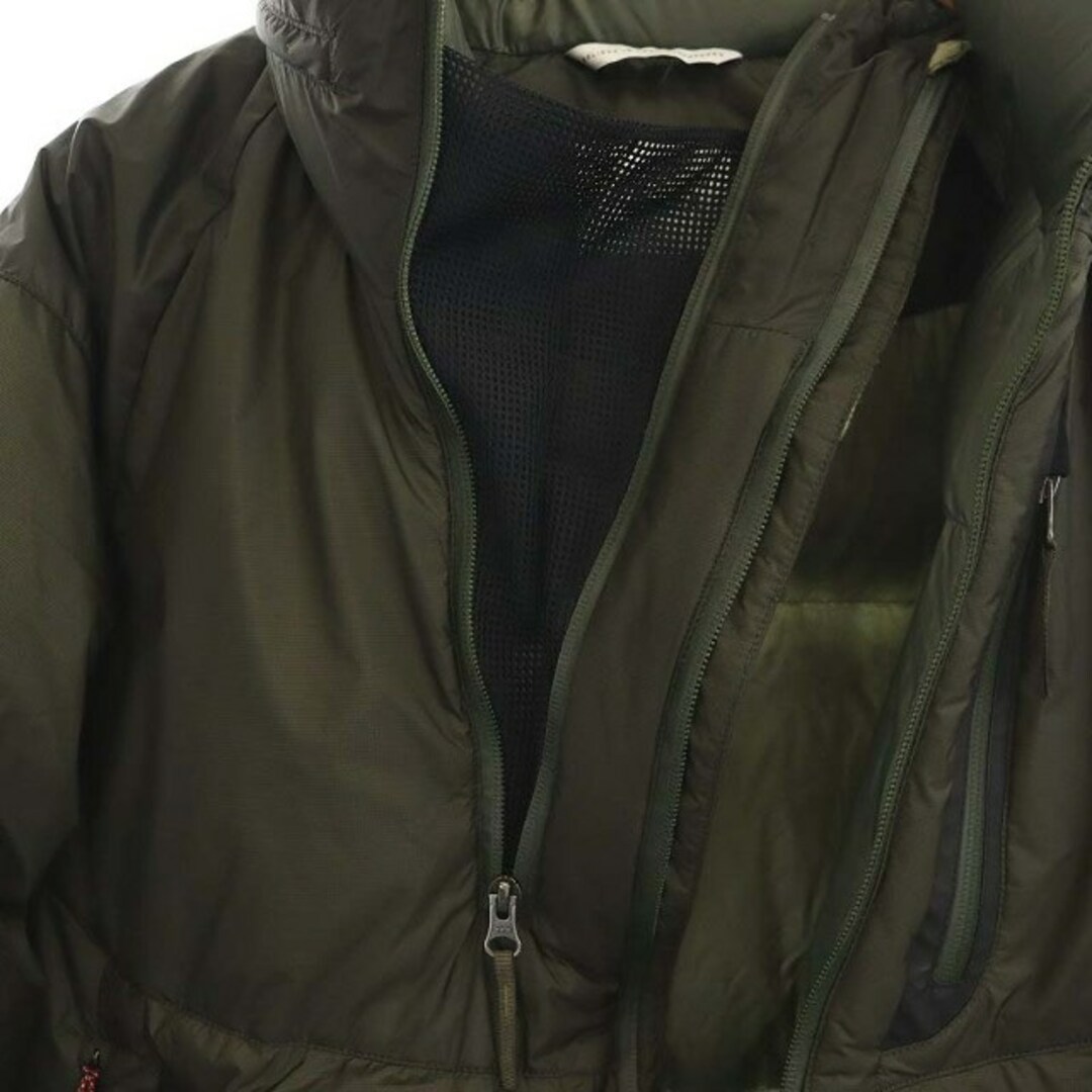 NANGA(ナンガ)のナンガ ダウン ジャケット フード付き XL 緑 カーキ メンズのジャケット/アウター(ダウンジャケット)の商品写真