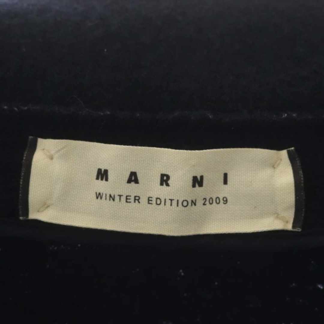 Marni(マルニ)のマルニ MARNI ノーカラーコート ウール アウター ロング 40 紺 レディースのジャケット/アウター(その他)の商品写真