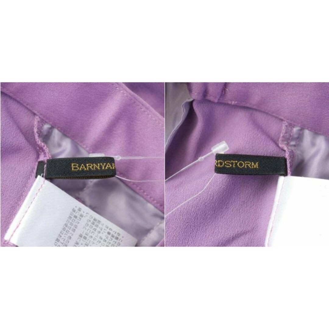 BARNYARDSTORM(バンヤードストーム)のバンヤードストーム サテンストレッチミニフレアパンツ スラックス 0 S 紫 レディースのパンツ(その他)の商品写真