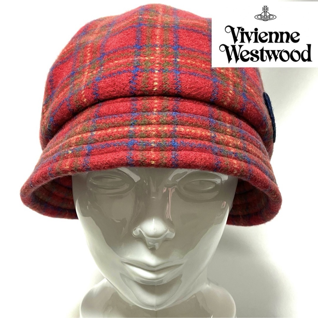 Vivienne Westwood(ヴィヴィアンウエストウッド)の【新品】 Vivienne Westwood日本製オーヴロゴチェック柄クロッシェ レディースの帽子(ハット)の商品写真