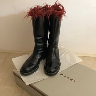 マルニ(Marni)の【美品】Marni★マルニ　レザーロングブーツ(ブーツ)