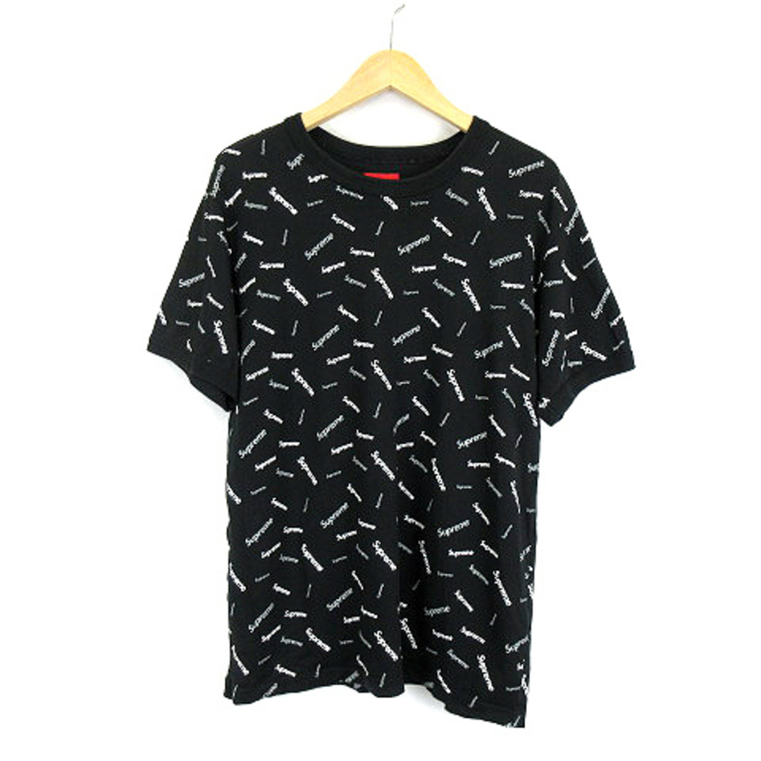 50cm着丈SUPREME Scatter Ringer Tee ロゴ 総柄 Tシャツ  M