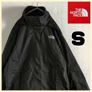 ザノースフェイス(THE NORTH FACE)のノースフェイス　フルジップ　マウンテンライトジャケット　黒　Sサイズ　US古着(ナイロンジャケット)